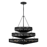 Żyrandol Ophelia - 13 źródeł światła - Czarny