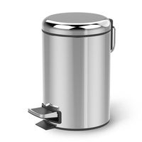 Koszt otwierany nogą Decor Walther Stal nierdzewna polerowana