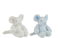 MYSZ PLUSZOWA - BIAŁA - 17,5CM - JOLIPA - MY HONEY HOME