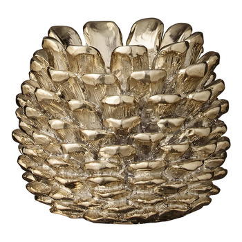 ŚWIECZNIK SZYSZKA SERAFINA - ZŁOTY - 9 x 8 CM - LENE BJERRE - MY HONEY HOME