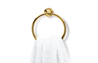 CLASSIC Wieszak na ręczniki (pierścień) Decor Walther złoto 24-karatowe