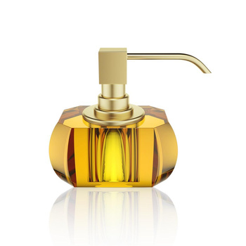 KRISTALL Dozownik mydła Decor Walther Bursztyn /matowe złoto 24-karatowe