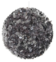 BOMBKA CHOINKOWA - SREBRNE CEKINY - 10 CM - SHISHI - MY HONEY HOME