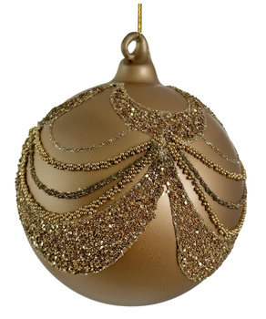 Bombka choinkowa kula matowa złota