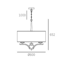 Lampa wisząca ATLANTA P05803NI-WH