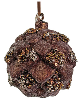 Bombka choinkowa kula z koralikami