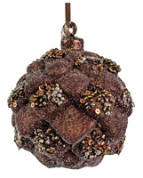 Bombka choinkowa kula z koralikami