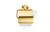 CLASSIC Uchwyt na papier toaletowy Decor Walther z pokrywą złoto 24-karatowe