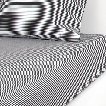 Prześcieradło z gumką Shirting Black White 200 x 200 cm Ralph Lauren