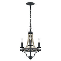 Żyrandol Nori - 3 źródła światła - Stary cynk