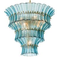 Żyrandol Toscano blue glass Eichholtz