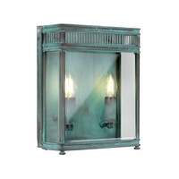 Średnia latarnia naścienna Holborn - 2 źródła światła - Grynszpan