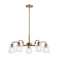 Żyrandol Aivian - 5 źródeł światła - Wyblakły mosiądz