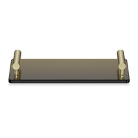 Taca Decor Walther matowe złoto 24-karatowe / ciemno brązowe szkło matowe złoto 24-karatowe / Parsolglas Ciemny brown