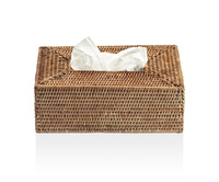 Pudełko Decor Walther na chusteczki prostokątny Rattan Ciemny