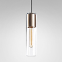 MODERN GLASS Tube SP E27 fi50 Phase-Control zwieszany czarny struktura