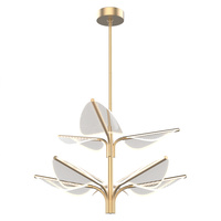 Duża lampa wisząca LED Floriana - Naturalny mosiądz