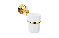 CLASSIC Kubek Decor Walther ścienny złoto 24-karatowe / Biała porcelana