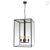 Lampa wisząca Authentage Vitrine latarnia - 4 źródła światła