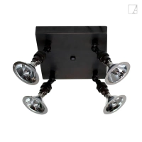 Lampa kierunkowa Authentage Marron na kwadratowej podstawie - duża