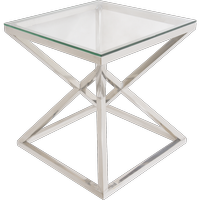 STOLIK BOCZNY GRAND - SREBRNY - 53 x 53 x 57 CM - MY HONEY HOME