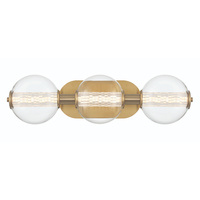 Kinkiet Atomo - 3 źródła światła - Szczotkowane złoto