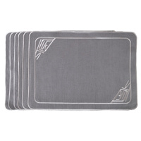 HAFTOWANE PODKŁADKI INFINITY - 6 SZT. - 48.5 x 35 CM - ROSEBERRY HOME - MY HONEY HOME